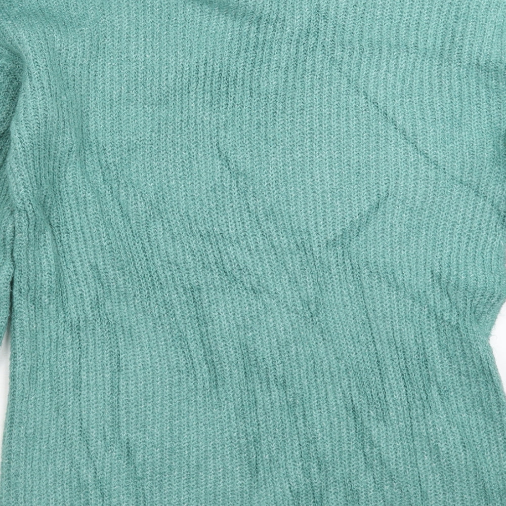TU Womens Green  Knit Pullover Jumper Size 10
