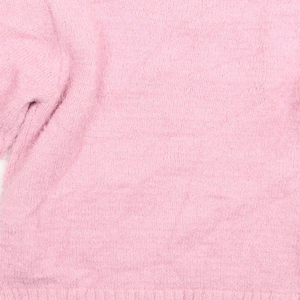 George Girls Pink  Knit Pullover Jumper Size 4-5 Years