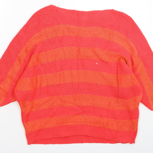 Isabella D Womens Pink  Knit Pullover Jumper Size M