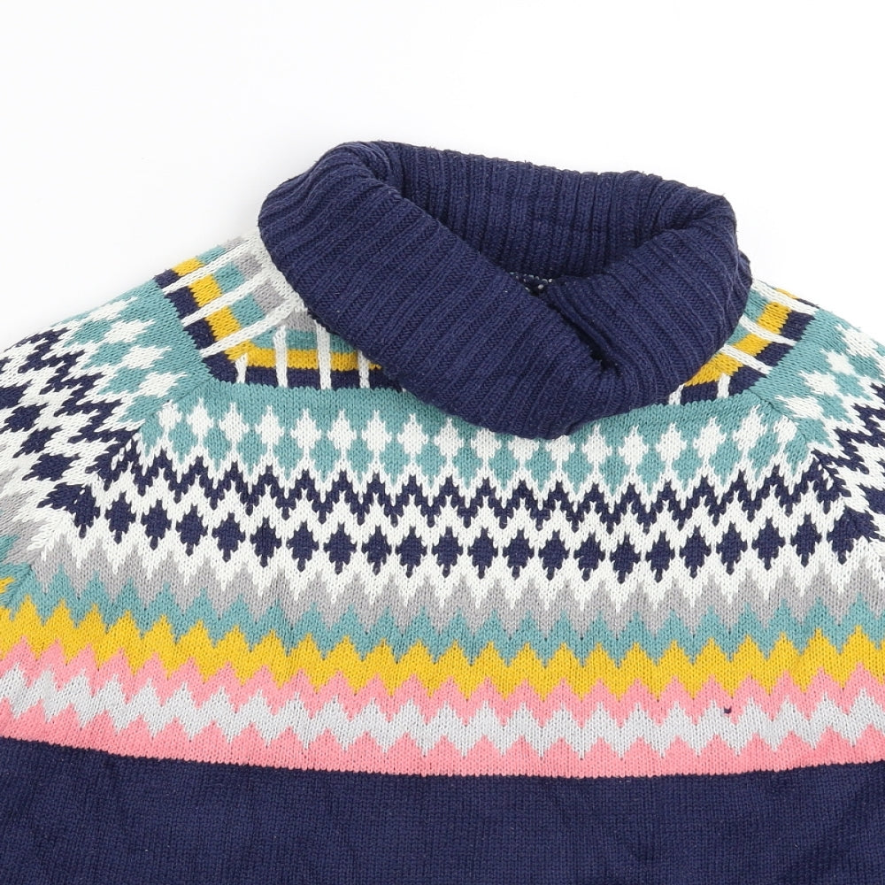 QED London Womens Multicoloured Geometric Knit Pullover Jumper Size L