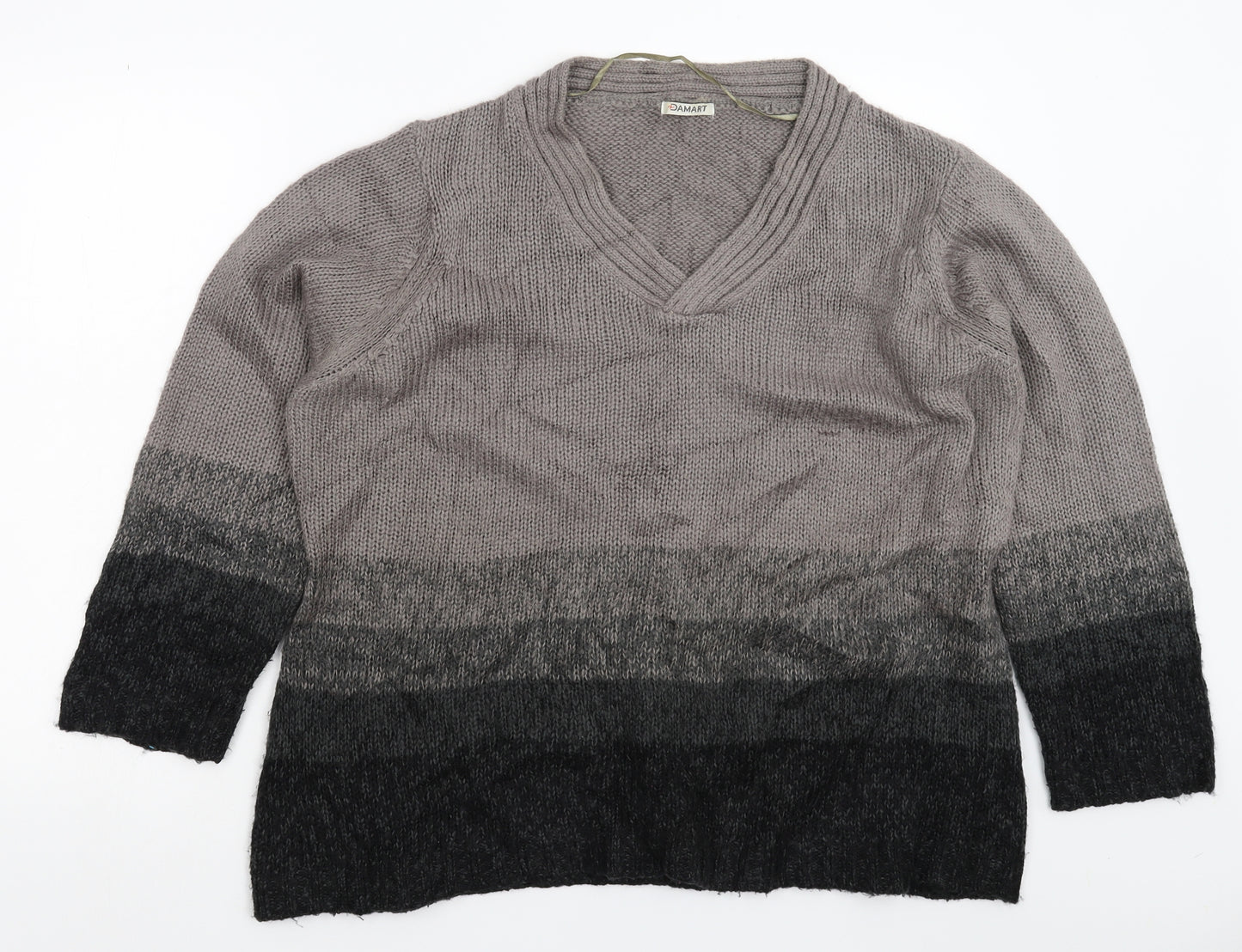 Damart Womens Grey  Knit Pullover Jumper Size 24