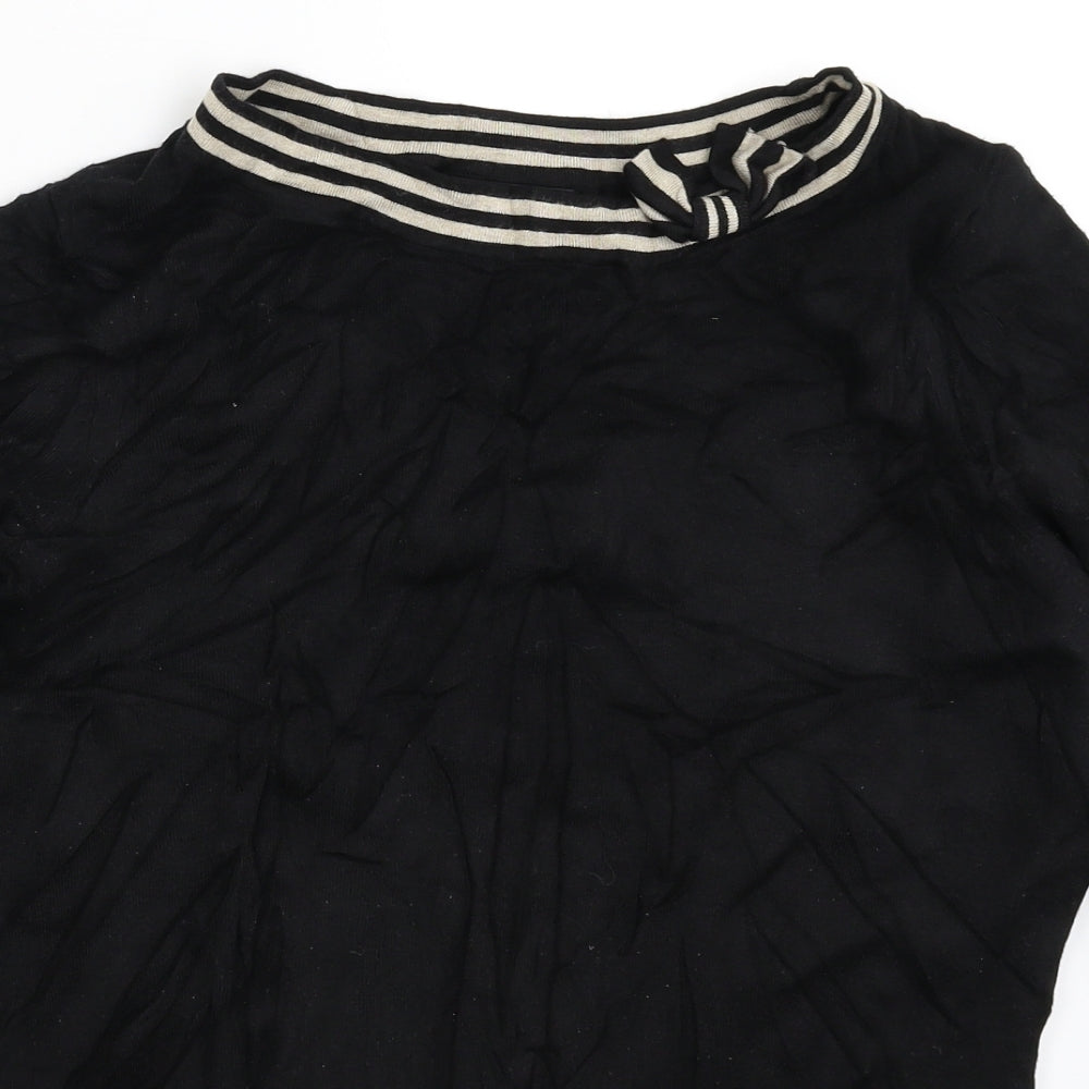 Wallis Womens Black  Knit Pullover Jumper Size 16