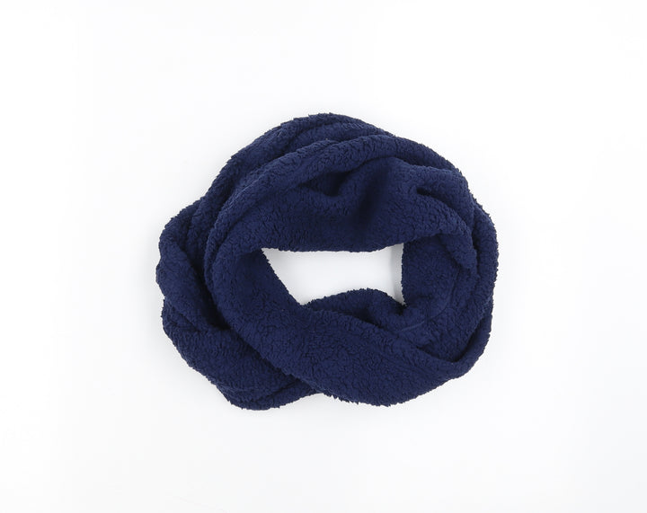 Lands' End Womens Blue Fleece Scarf - loop scarf