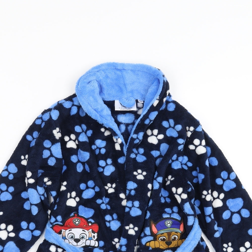 Paw Petrol Boys Blue Solid Fleece  Robe Size 3-4 Years  - paw patrol