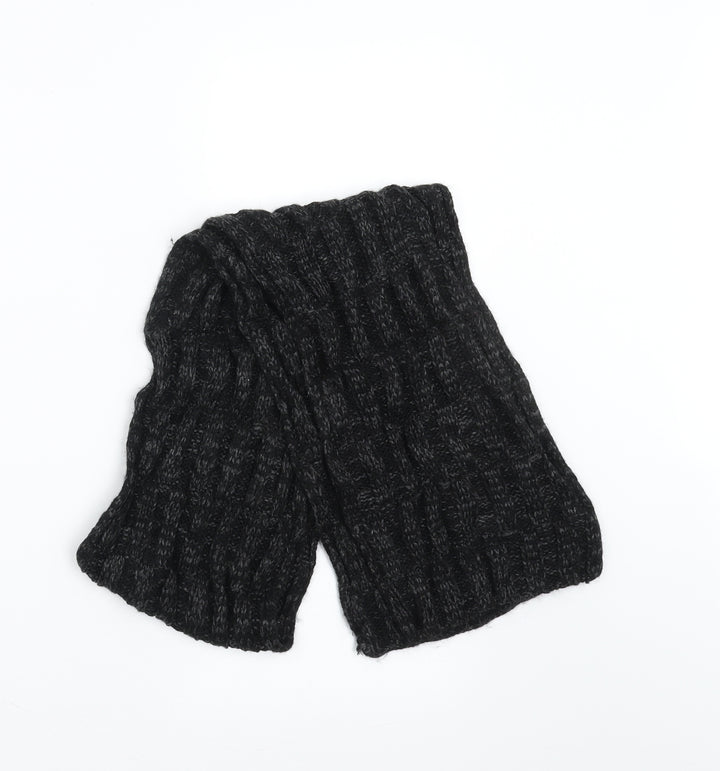 Preworn Mens Black Knit Scarf One Size