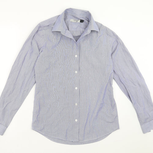 Topman Mens Blue Striped   Button-Up Size S