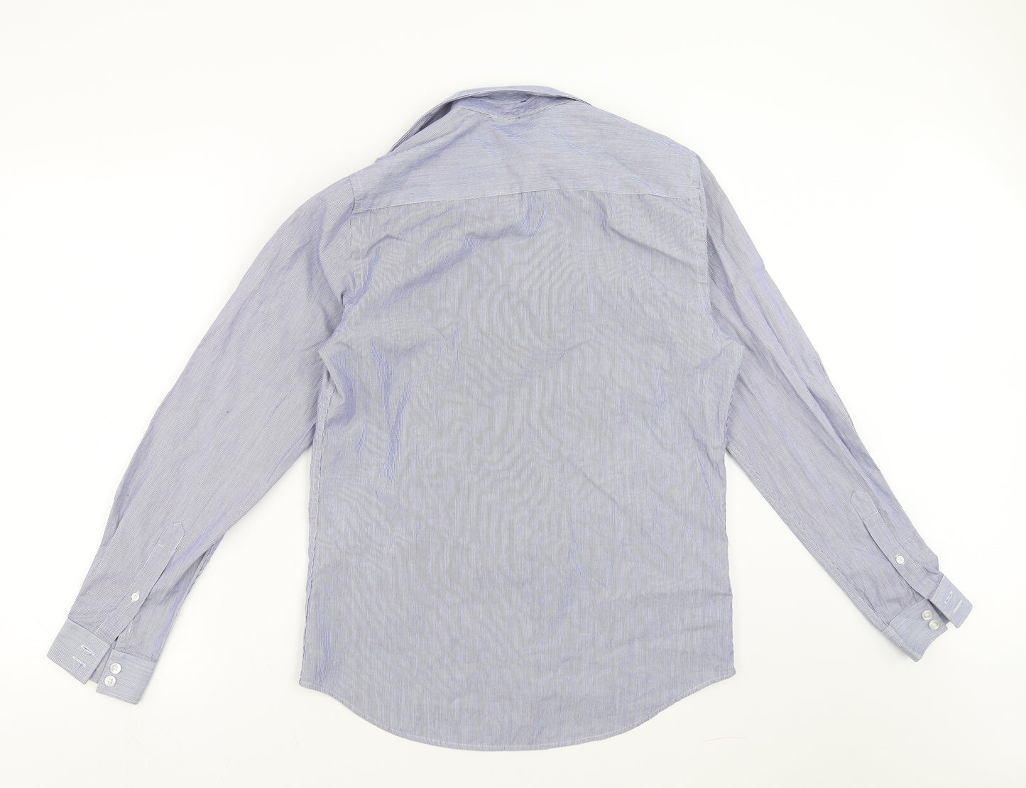 Topman Mens Blue Striped   Button-Up Size S