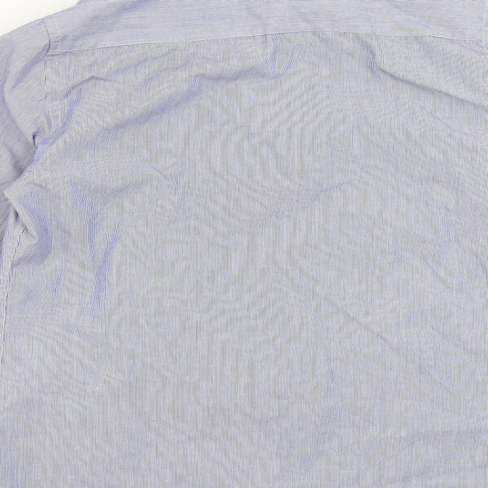 Topman Mens Blue Striped   Button-Up Size S