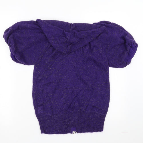 Internationale  Womens Purple   Full Zip Jumper Size 12  - hooded