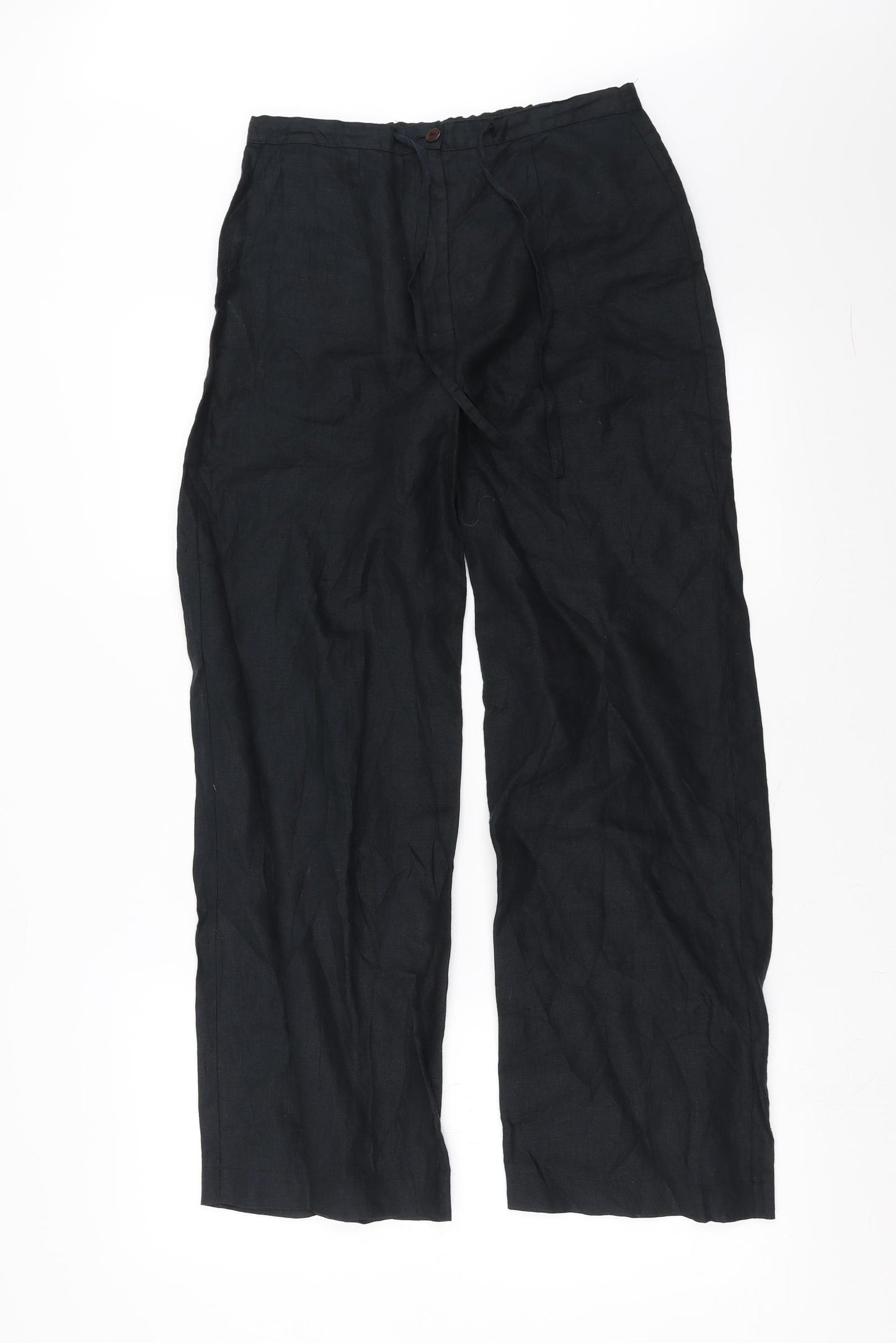 La Confidence Womens Black   Trousers  Size S L28 in
