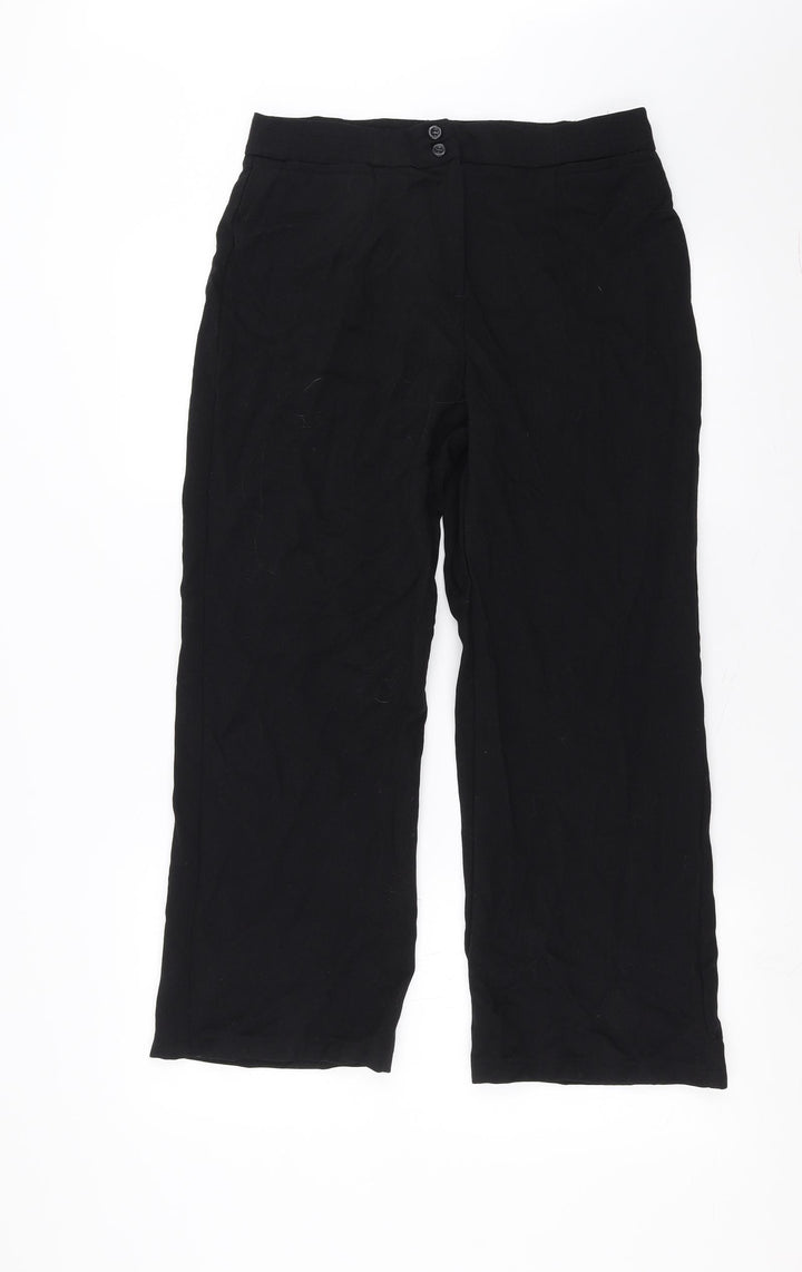 ISLE Womens Black   Trousers  Size 12 L25 in