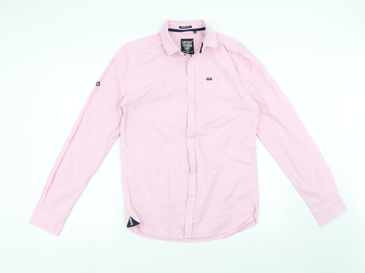 Superdry Mens Pink Striped   Button-Up Size M  - Tailored fit
