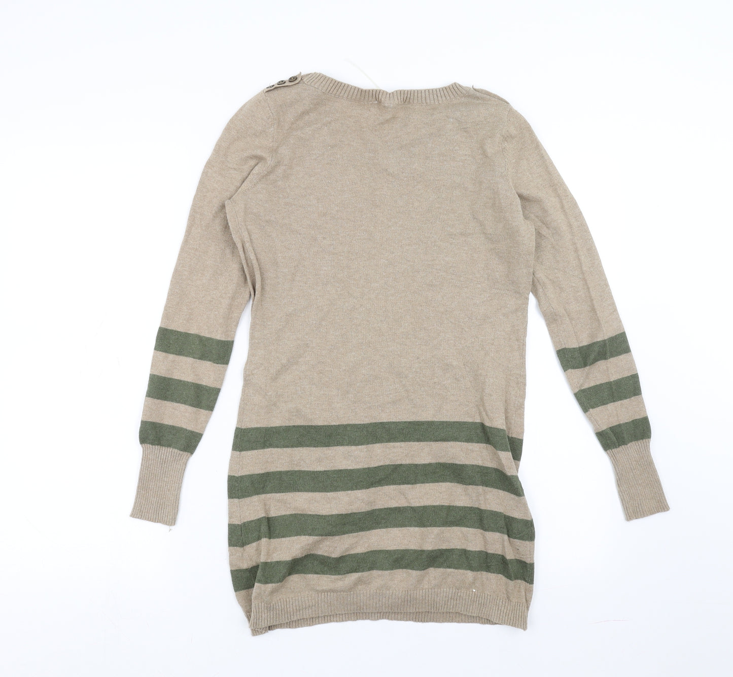 New Look Womens Beige  Knit Jumper Dress  Size 12