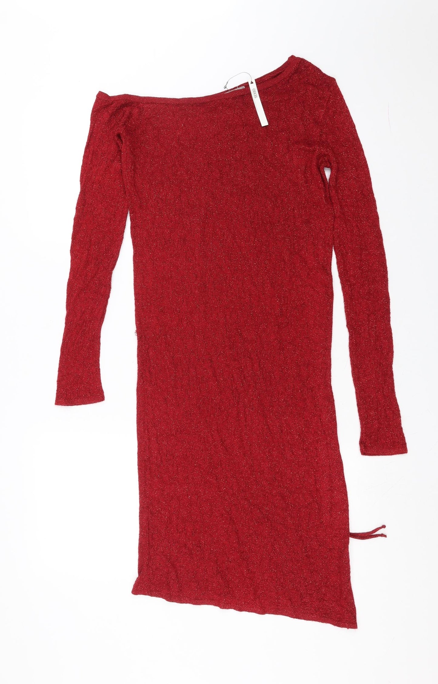 ASOS Womens Red  Knit Jumper Dress  Size 10
