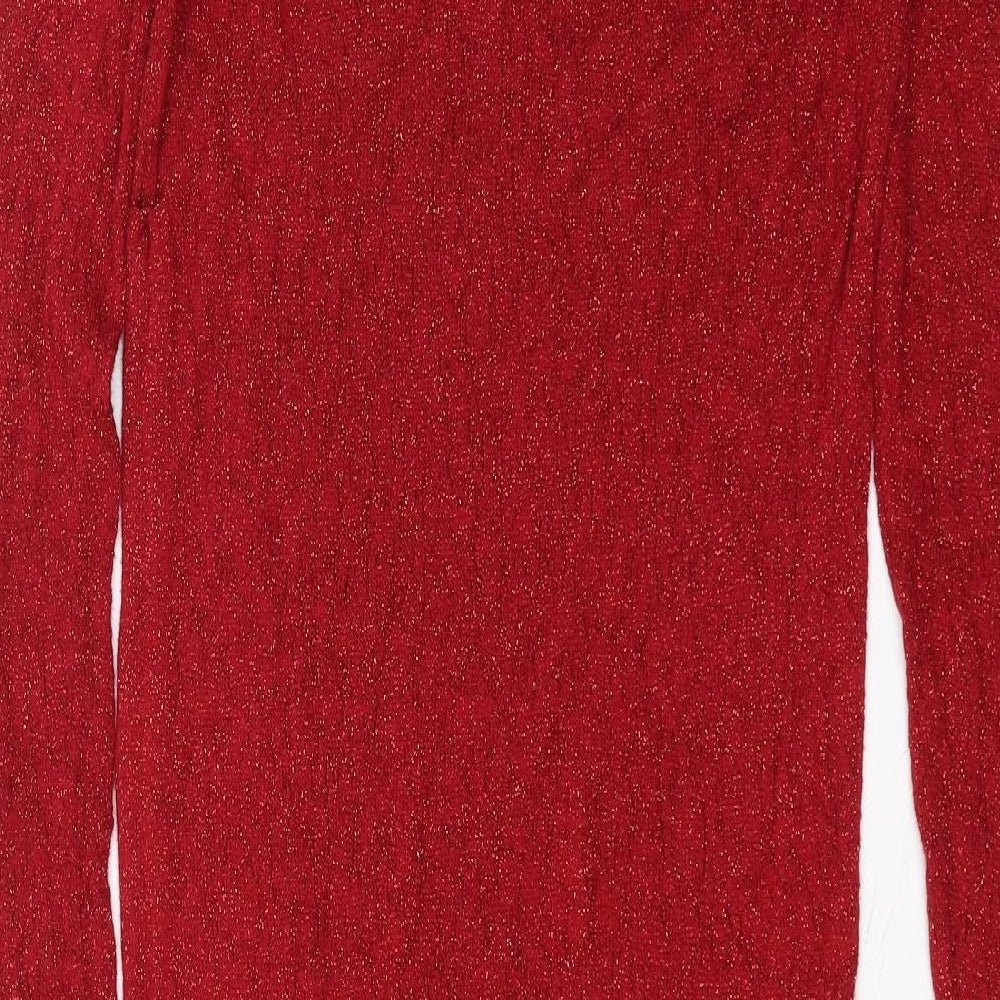 ASOS Womens Red  Knit Jumper Dress  Size 10