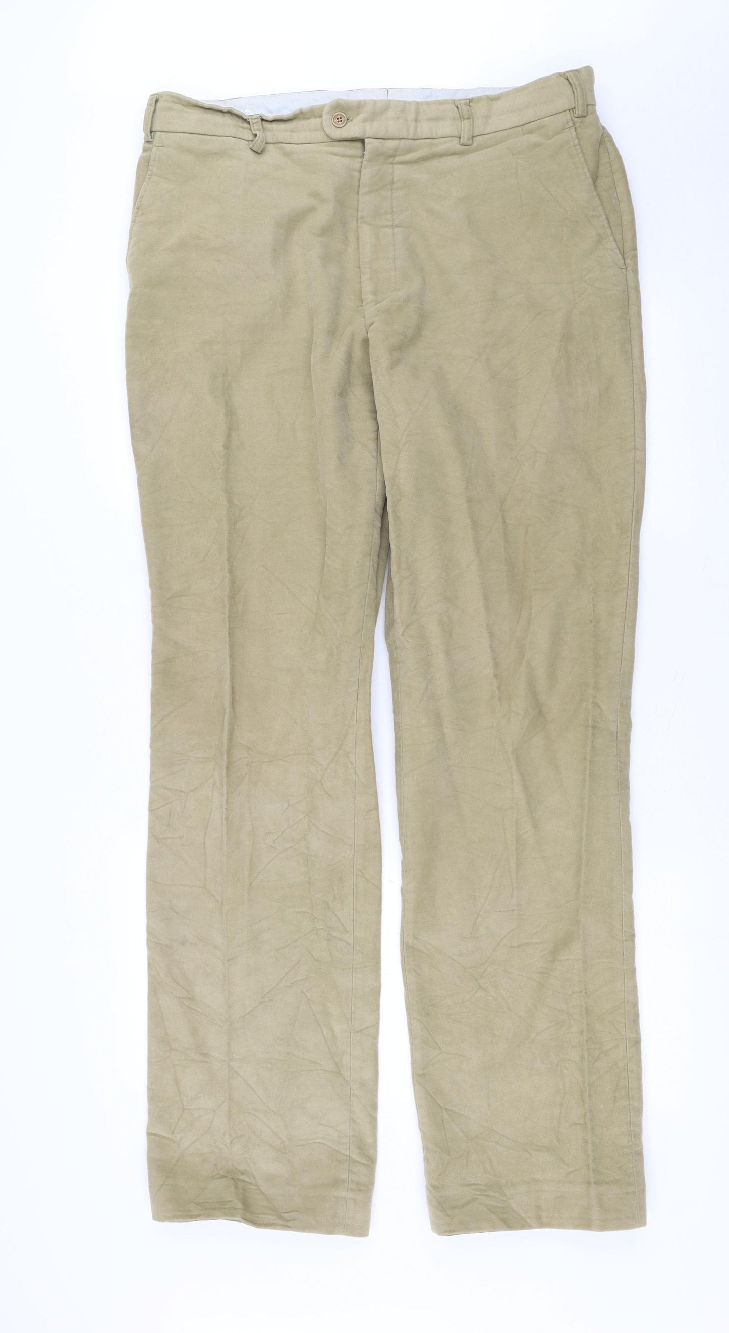 Racing Green Mens Beige   Trousers  Size 38 in L34 in