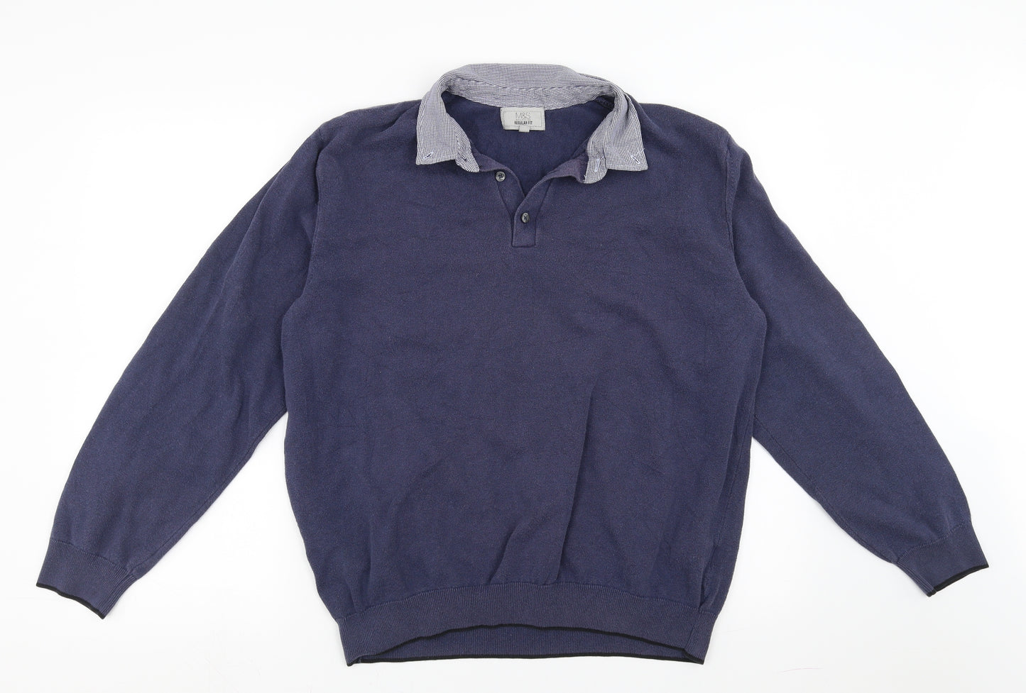 Marks and Spencer Mens Blue   Pullover Jumper Size XL