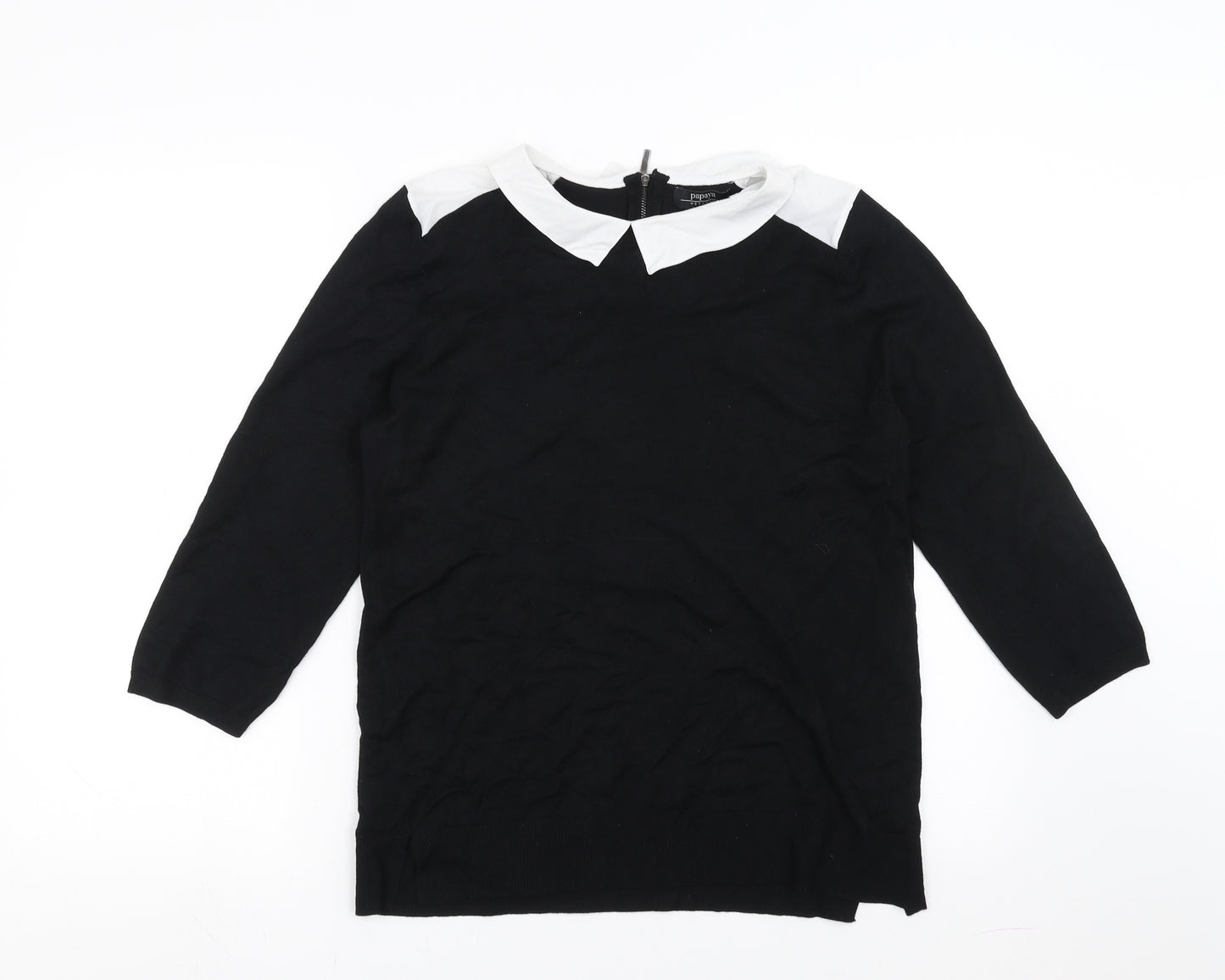 Papaya Womens Black   Pullover Jumper Size 14