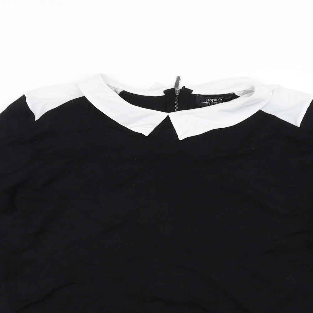 Papaya Womens Black   Pullover Jumper Size 14