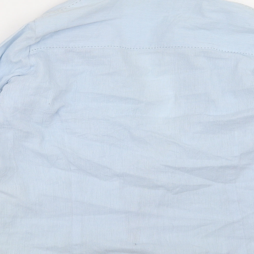 Marks and Spencer Womens Blue   Basic Button-Up Size 16