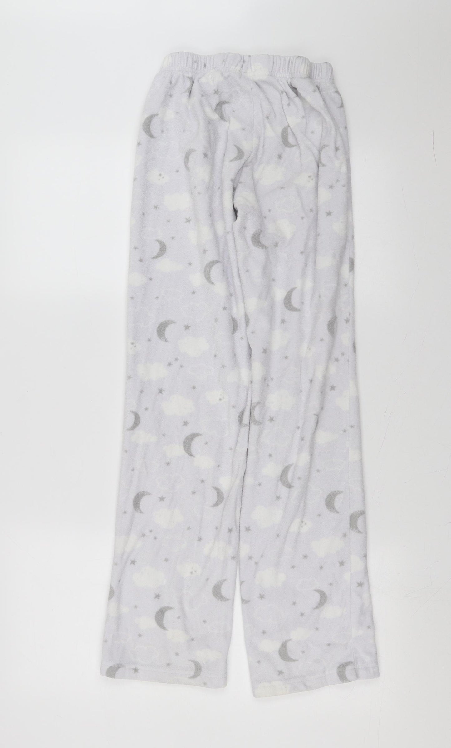 George Womens Purple Solid Fleece  Pyjama Pants Size 8  - moon stars