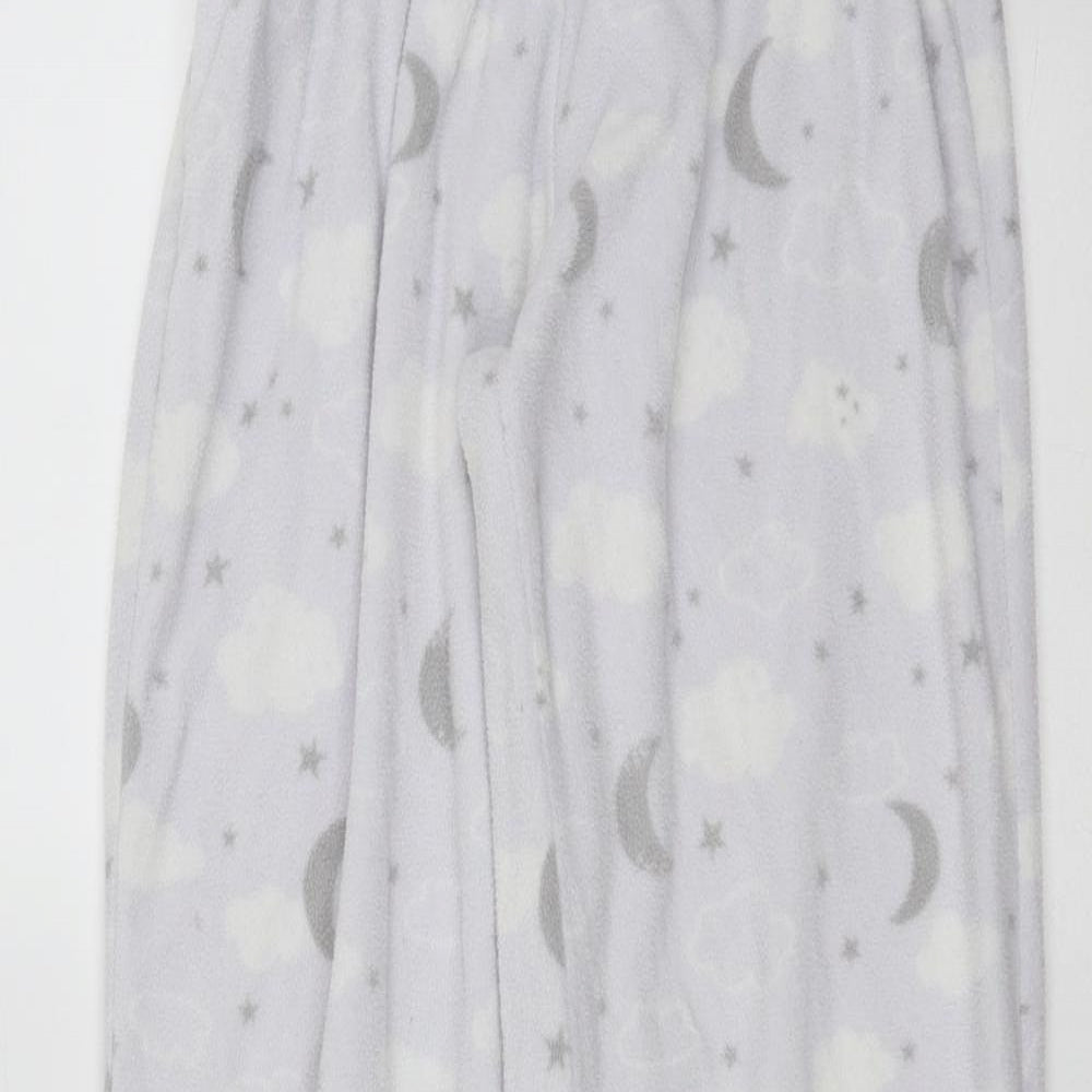 George Womens Purple Solid Fleece  Pyjama Pants Size 8  - moon stars