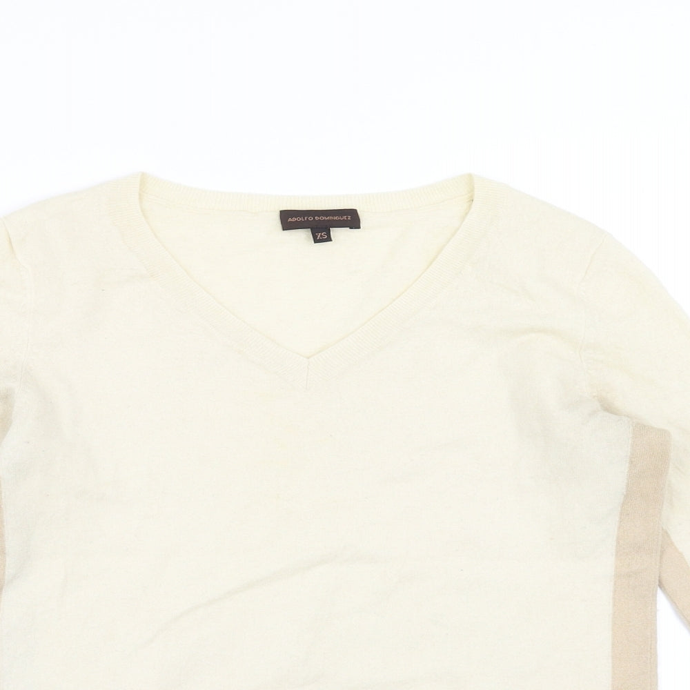 Adolfo Dominguez Womens Beige   Pullover Jumper Size XS