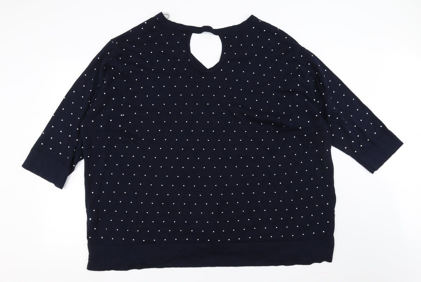 Evans Womens Blue Polka Dot  Pullover Jumper Size 26