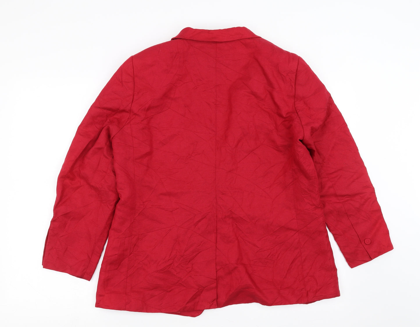 H&M Womens Red   Jacket Suit Jacket Size 16