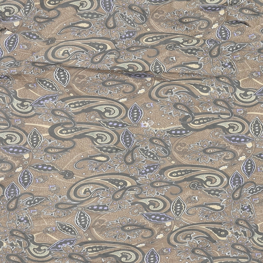 BC London Mens Beige Paisley   Button-Up Size XL