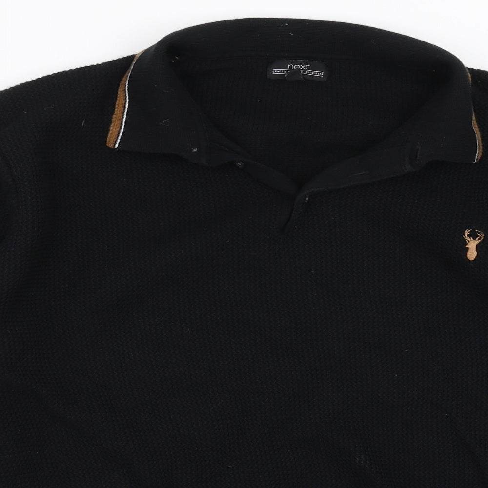NEXT Mens Black   Pullover Jumper Size L