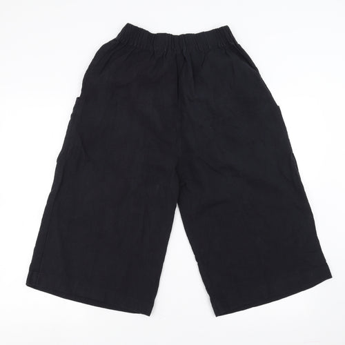 one eighty Womens Black   Cropped Trousers Size 24 in  - 15in inside leg