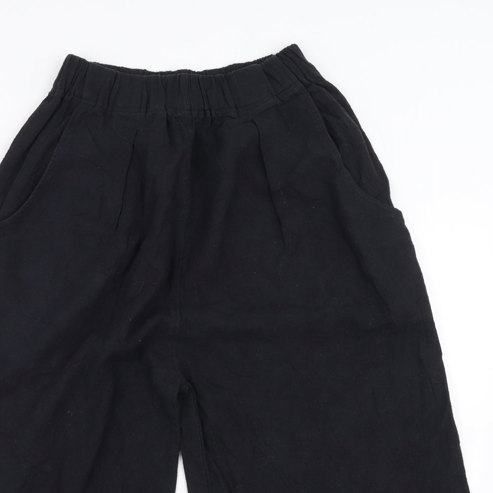 one eighty Womens Black   Cropped Trousers Size 24 in  - 15in inside leg