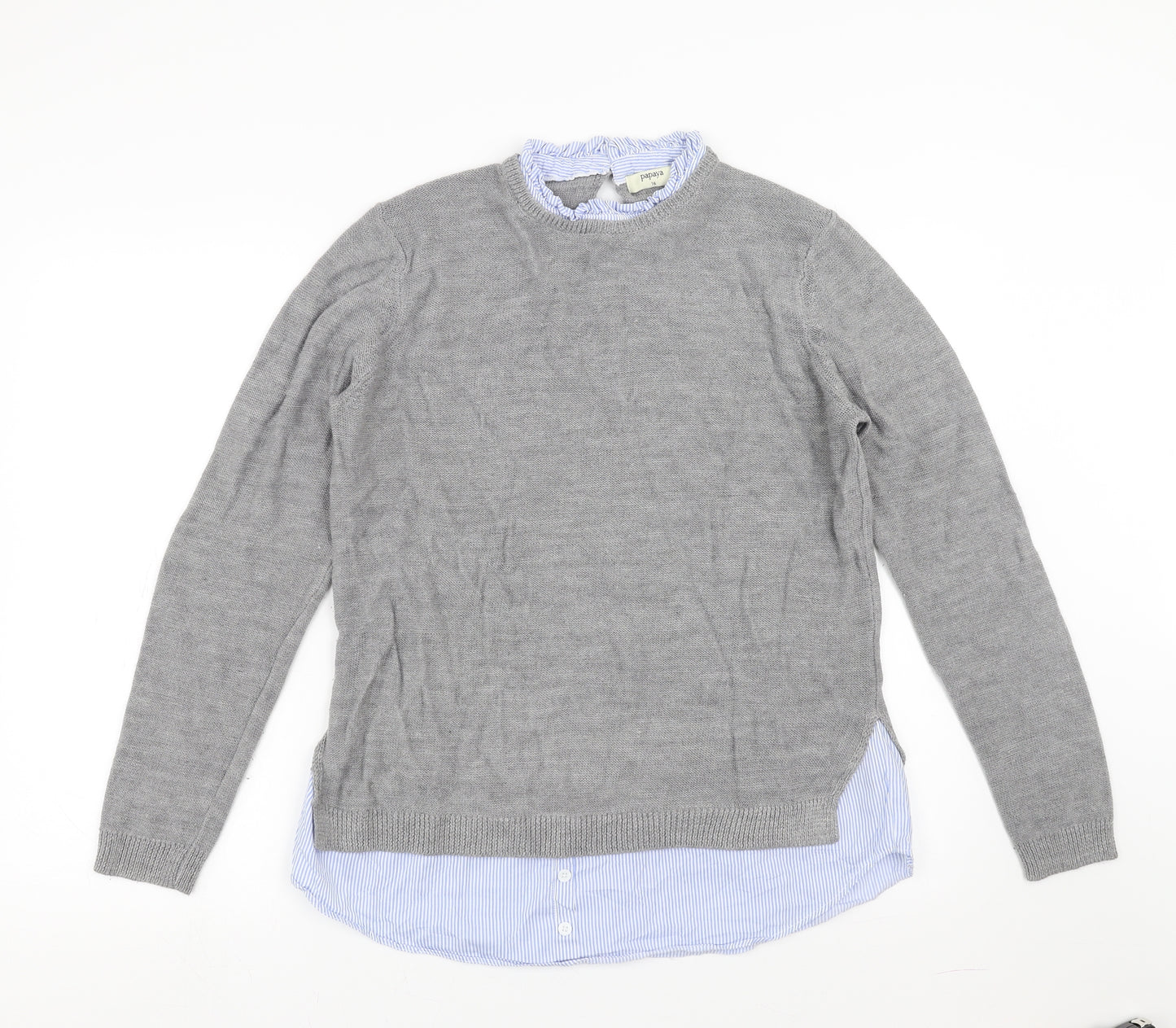 Papaya Womens Grey   Pullover Jumper Size 16