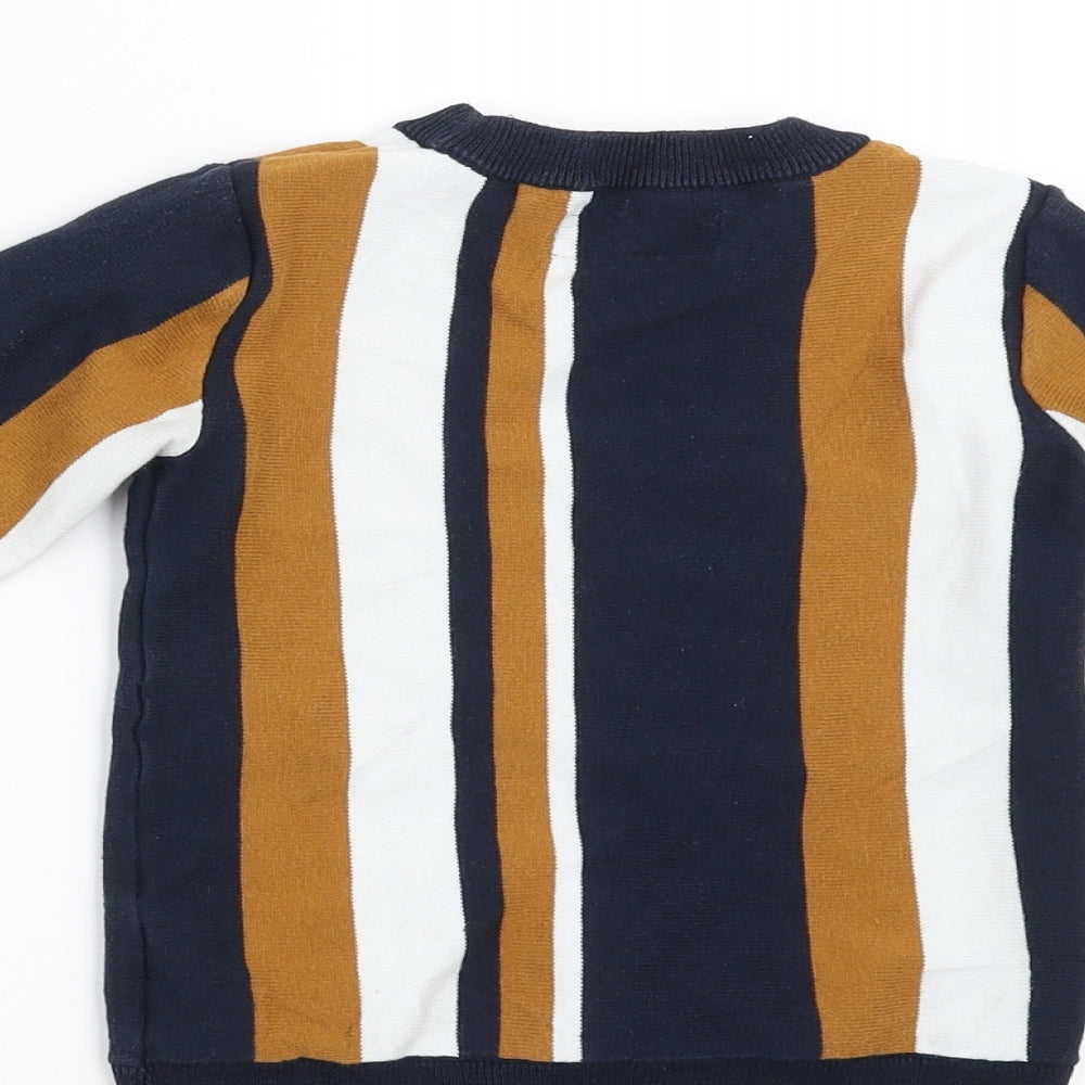 NEXT Boys Blue Striped  Pullover Jumper Size 3 Years