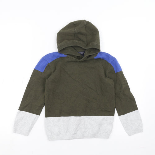 NEXT Boys Green  Knit Pullover Hoodie Size 7 Years