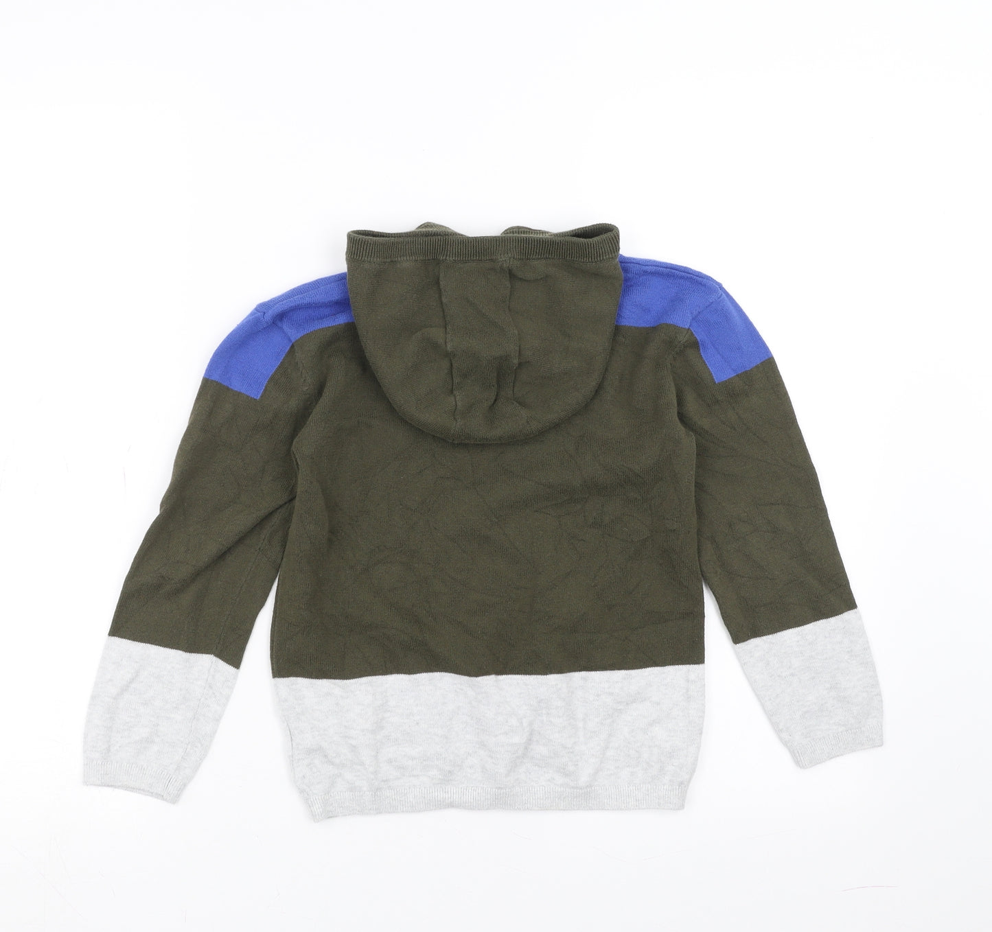 NEXT Boys Green  Knit Pullover Hoodie Size 7 Years