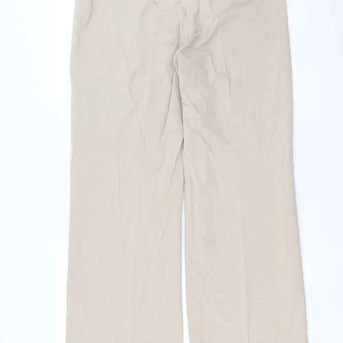 Debenhams Womens Beige   Trousers  Size 14 L31 in - wide leg