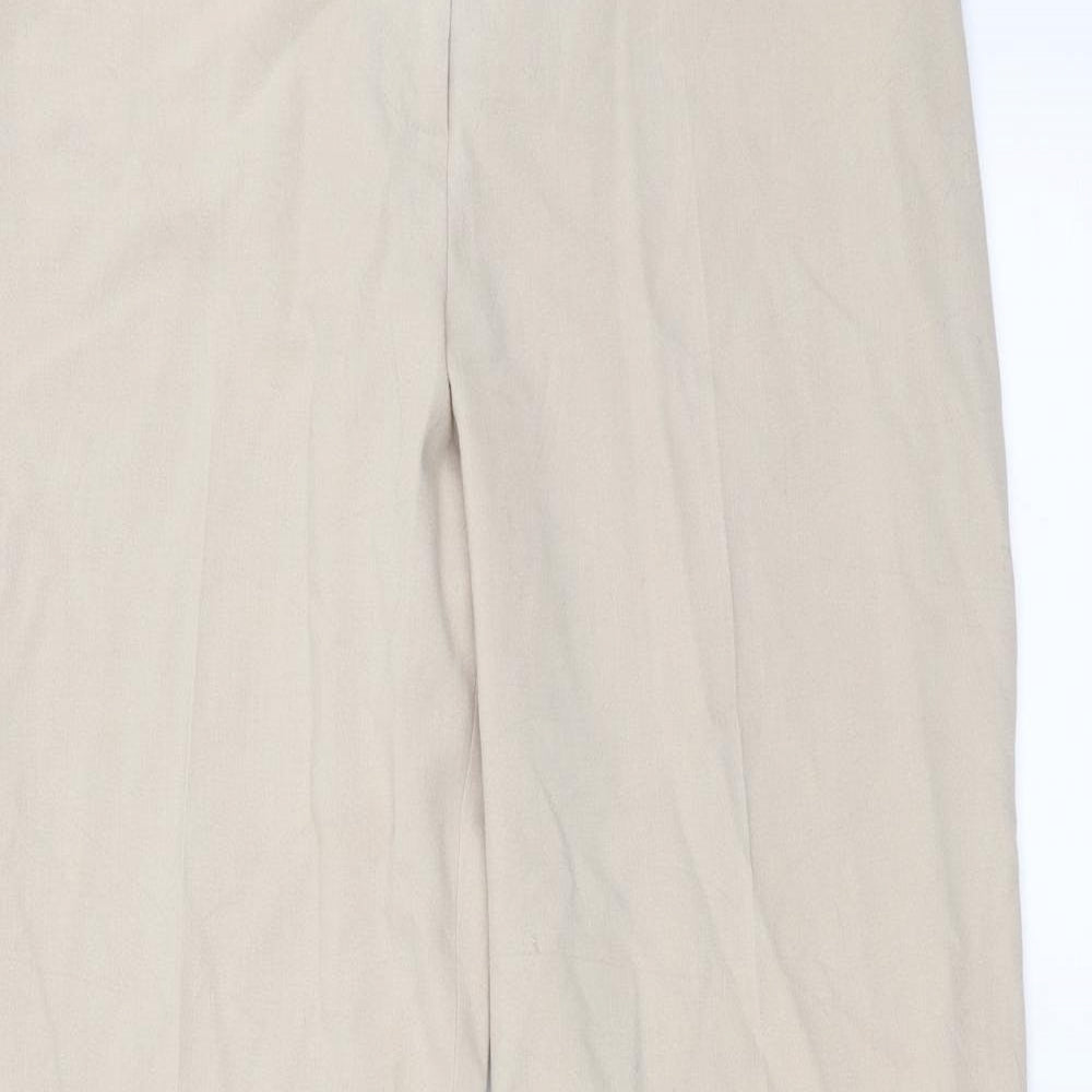 Debenhams Womens Beige   Trousers  Size 14 L31 in - wide leg