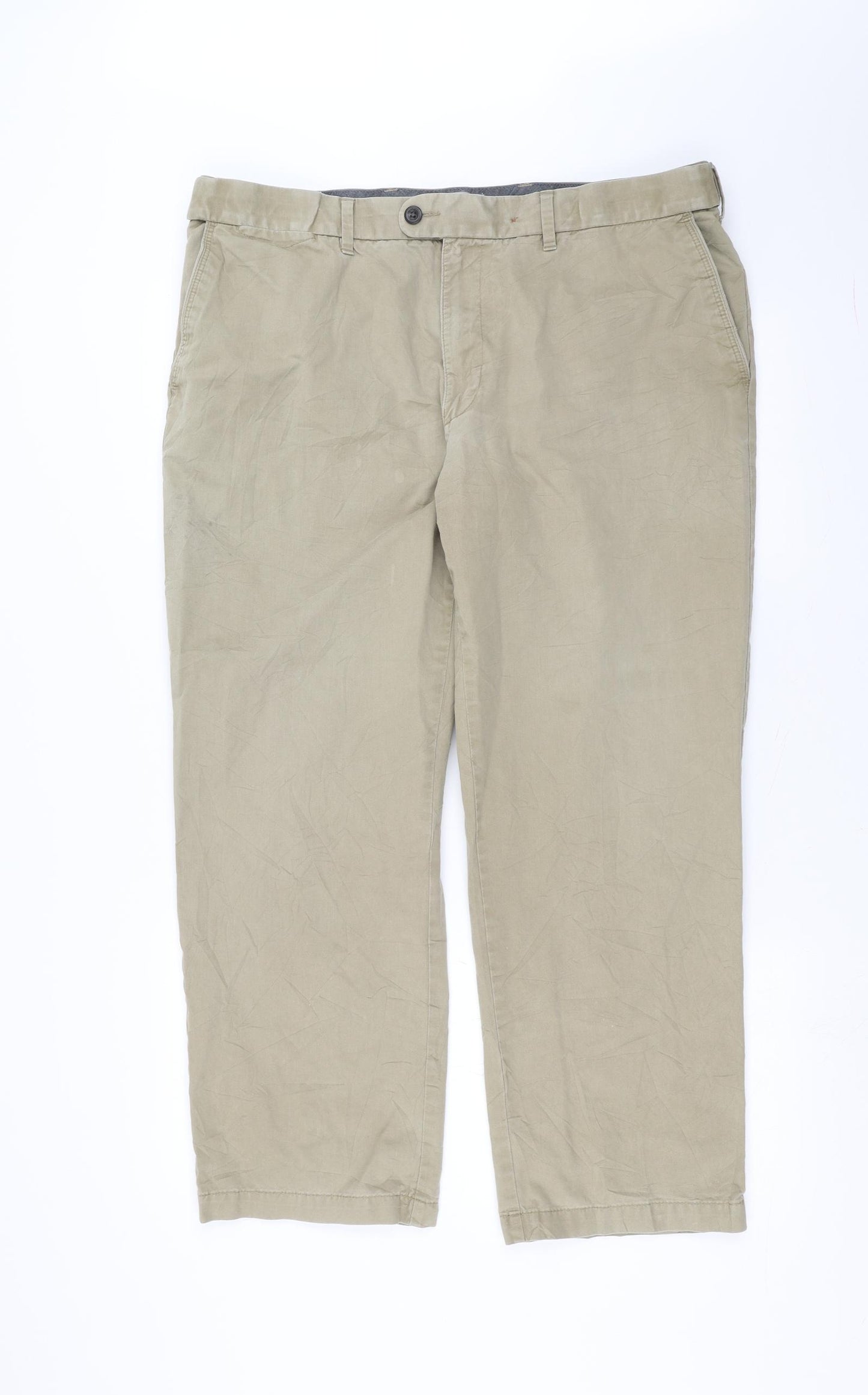 Marks and Spencer Mens Beige   Chino Trousers Size 40 in L27 in