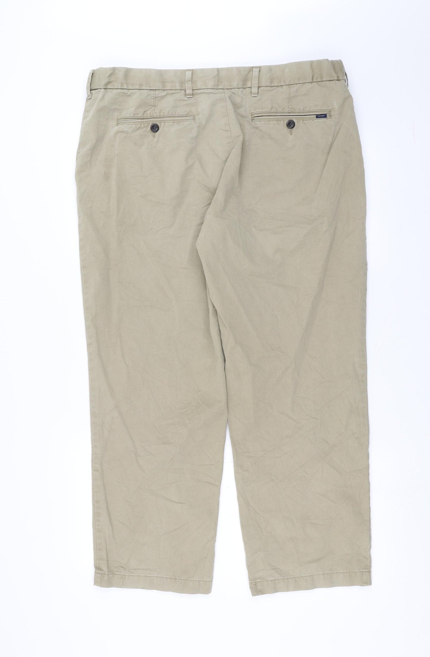 Marks and Spencer Mens Beige   Chino Trousers Size 40 in L27 in