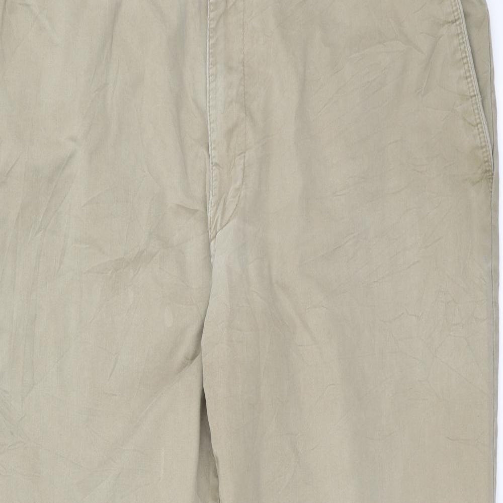 Marks and Spencer Mens Beige   Chino Trousers Size 40 in L27 in