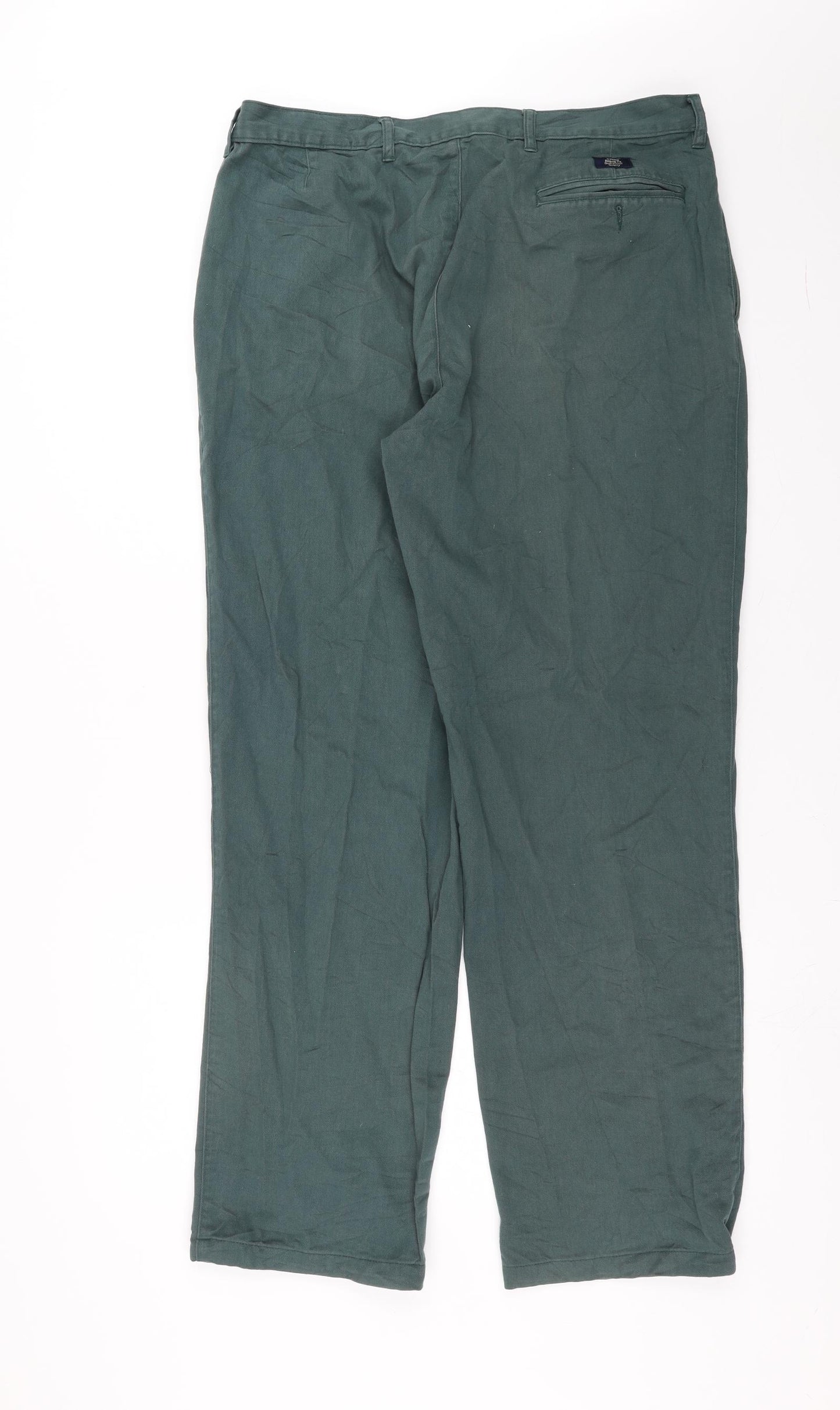 BHS Mens Green   Chino Trousers Size 36 in L31 in