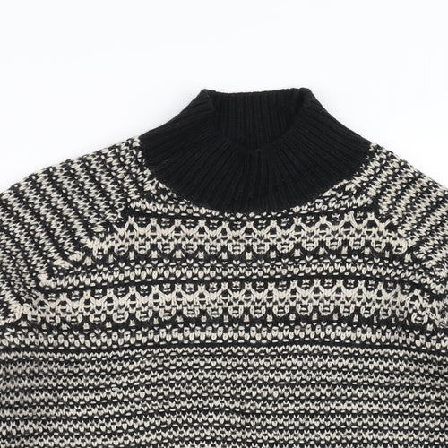 Marks and Spencer Womens Black Geometric  Pullover Jumper Size 12