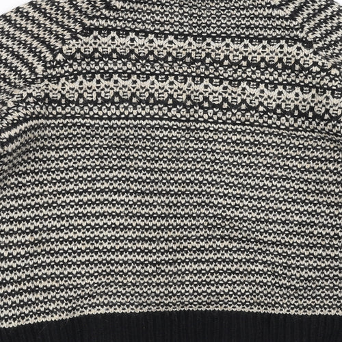 Marks and Spencer Womens Black Geometric  Pullover Jumper Size 12