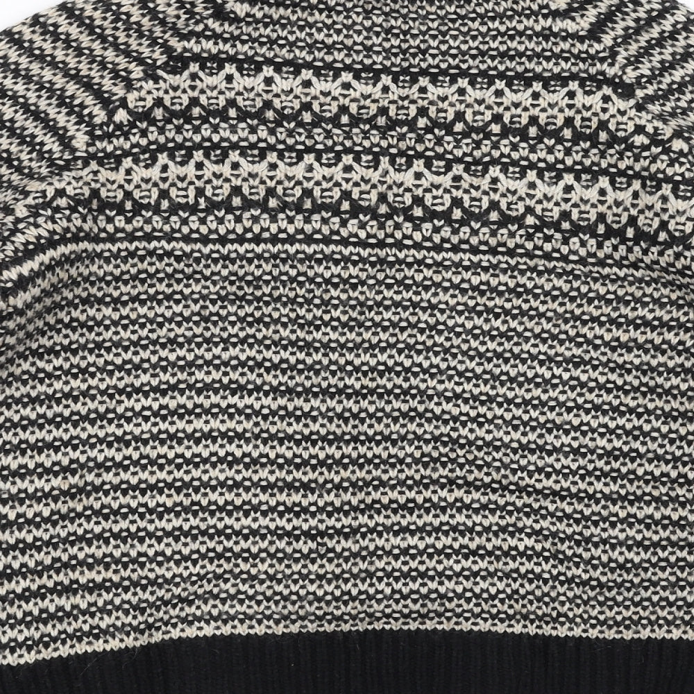 Marks and Spencer Womens Black Geometric  Pullover Jumper Size 12