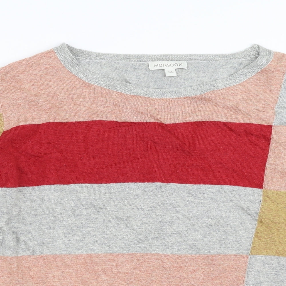 Monsoon Womens Multicoloured   Pullover Jumper Size XL  - Colour Block