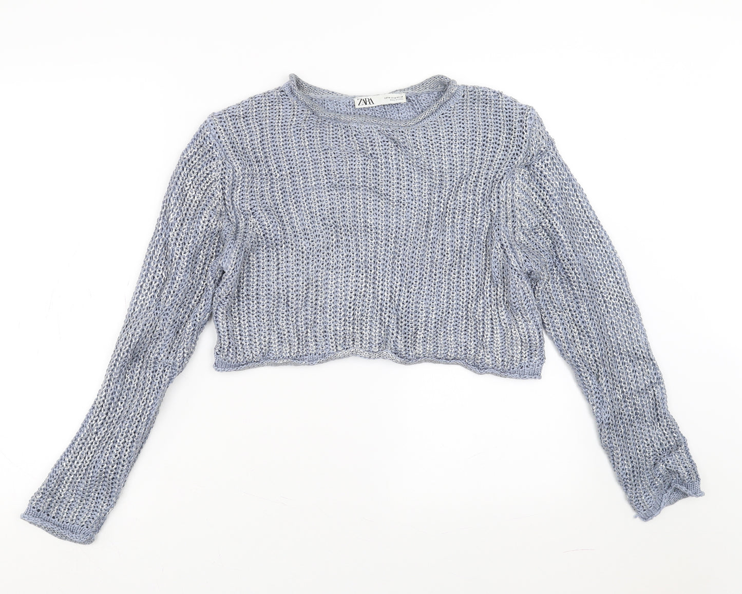 Zara Womens Blue   Pullover Jumper Size M  - cropped