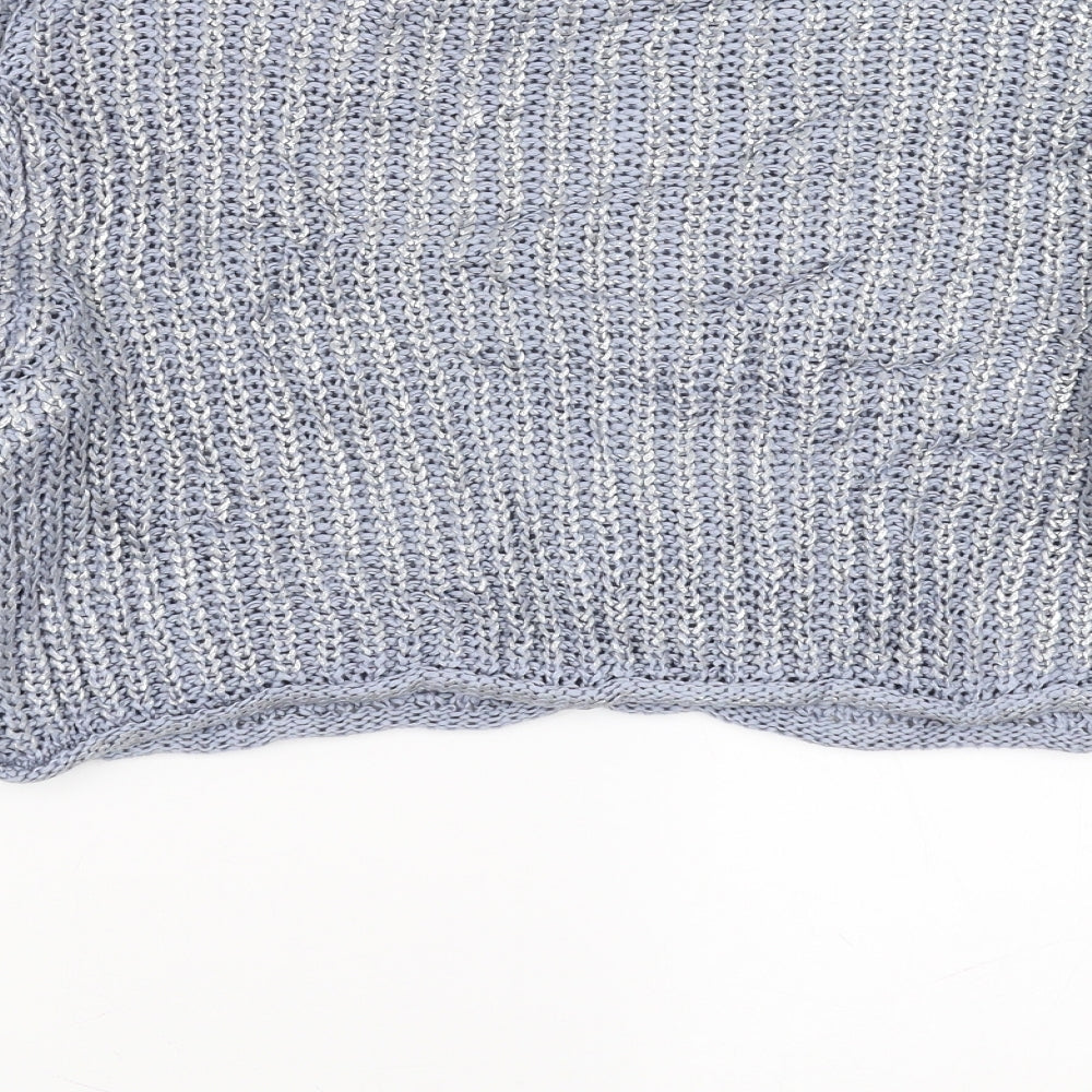 Zara Womens Blue   Pullover Jumper Size M  - cropped