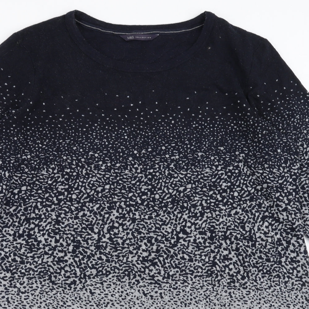 Marks and Spencer Womens Blue   Jumper Dress  Size 18  - abstract pattern